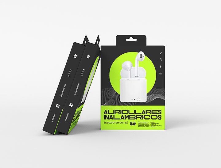 Packaging de los auriculares inalámbricos de NK Headphones