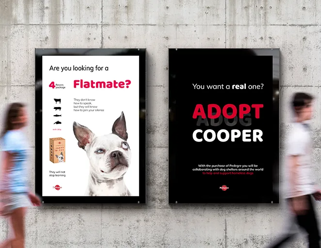 Carteles de la campaña de adopción de Tasty Bites