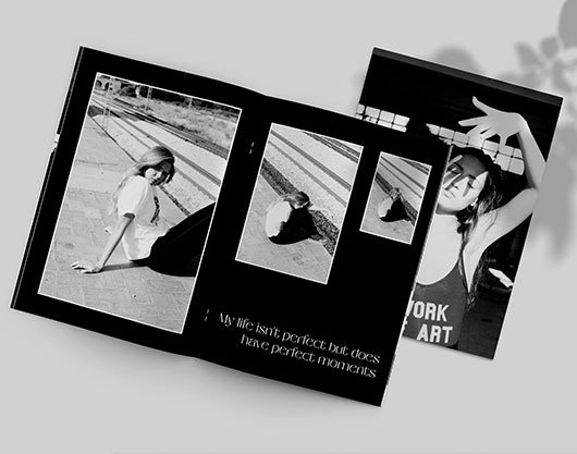 Fotolibro Ambition con fotografías en blanco y negro