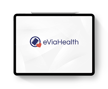Tablet con la aplicación eViaHealth