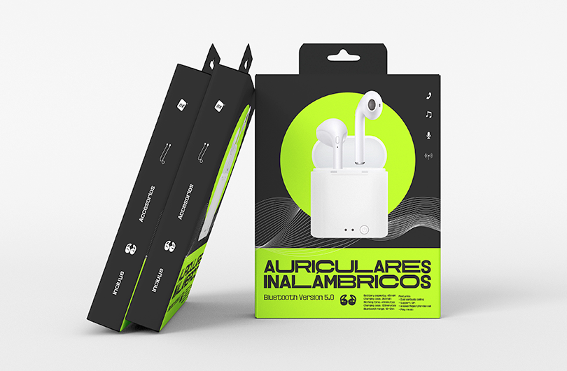 Packaging de los auriculares inalámbricos de NK Headphones