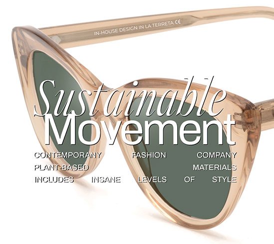 Gafas de sol de Touch Brand con el texto «Sustainable Movement»