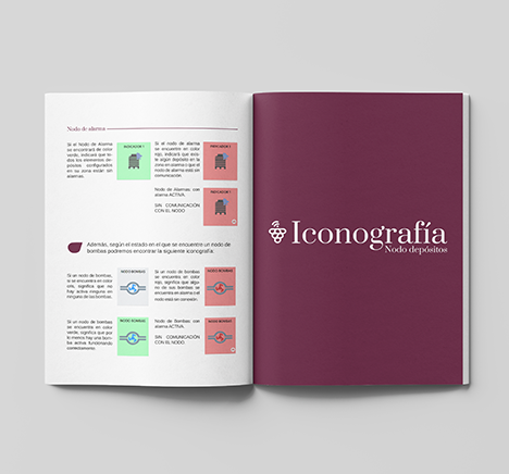 Doble página «Iconografía» del libro de Viaconfer